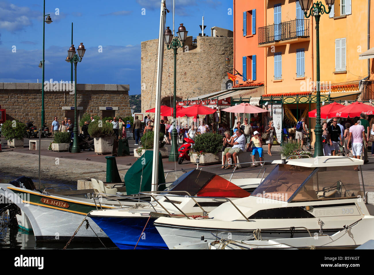 Hafen von St. Tropez, Côte d ' Azur, Südfrankreich Stockfoto