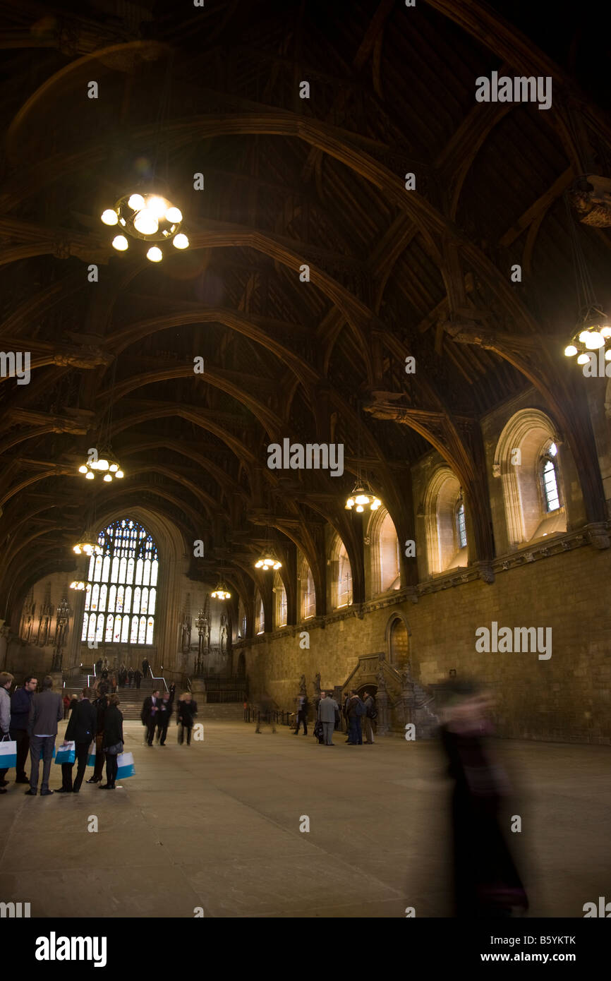 Hammer-Strahl Dach von Westminster Hall, Houses of Parliament, Westminster. London UK. (44) Stockfoto