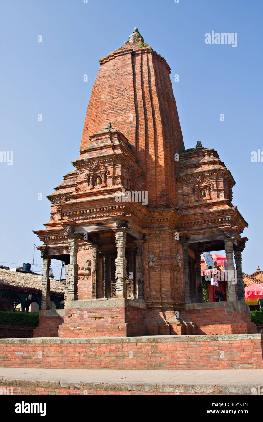 Shiva-Tempel, Durbar Square, Bhaktapur, Nepal, Asien Stockfoto