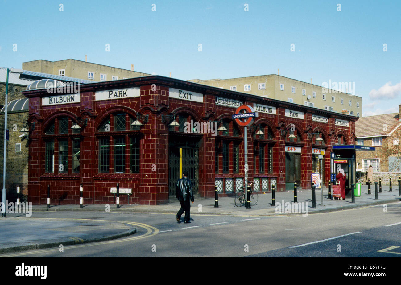 Kilburn Park u-Bahnstation, Bakerloo Line. Stockfoto