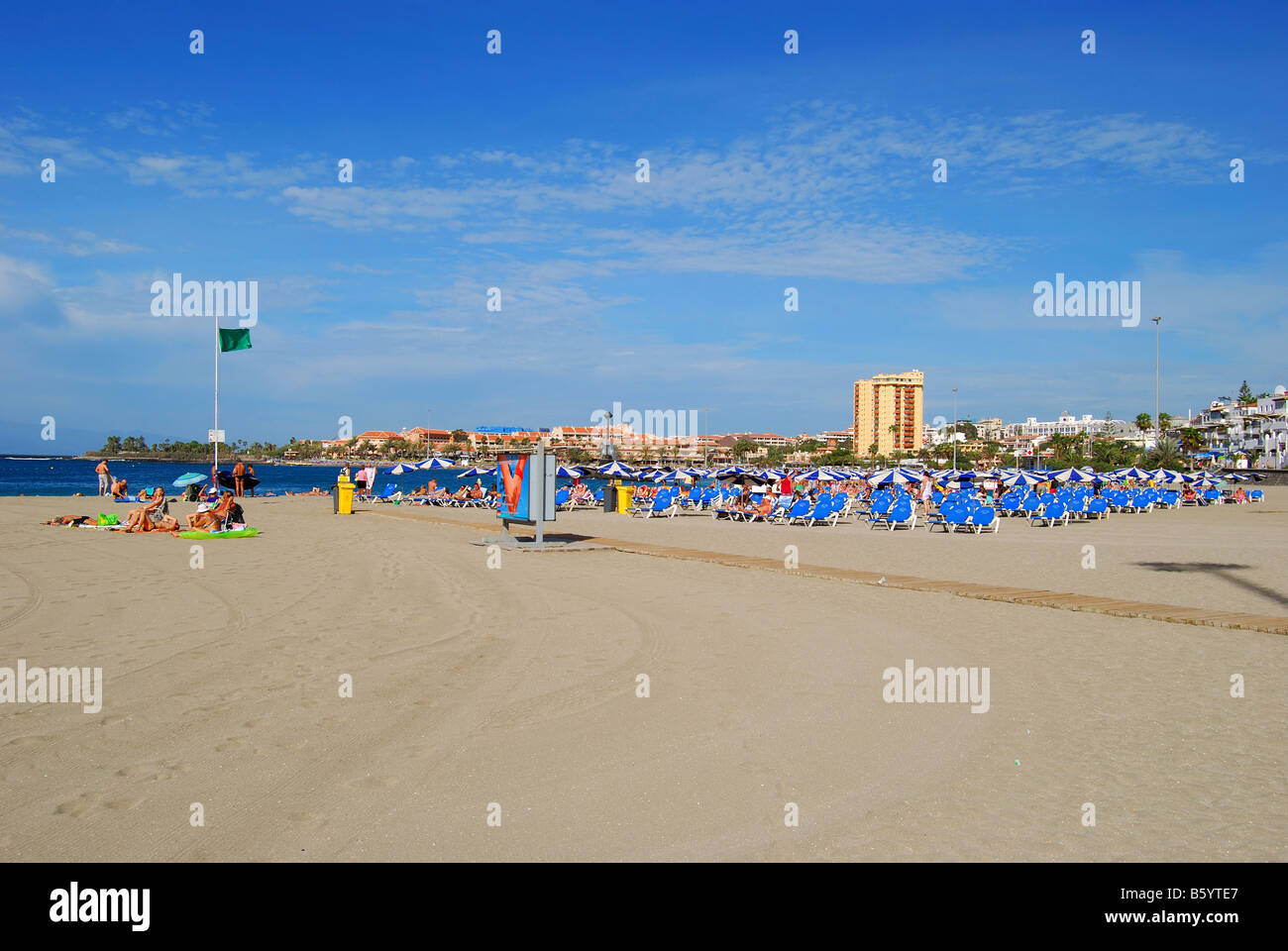Playa Las Vistas, Los Cristianos, Teneriffa, Kanarische Inseln, Spanien Stockfoto