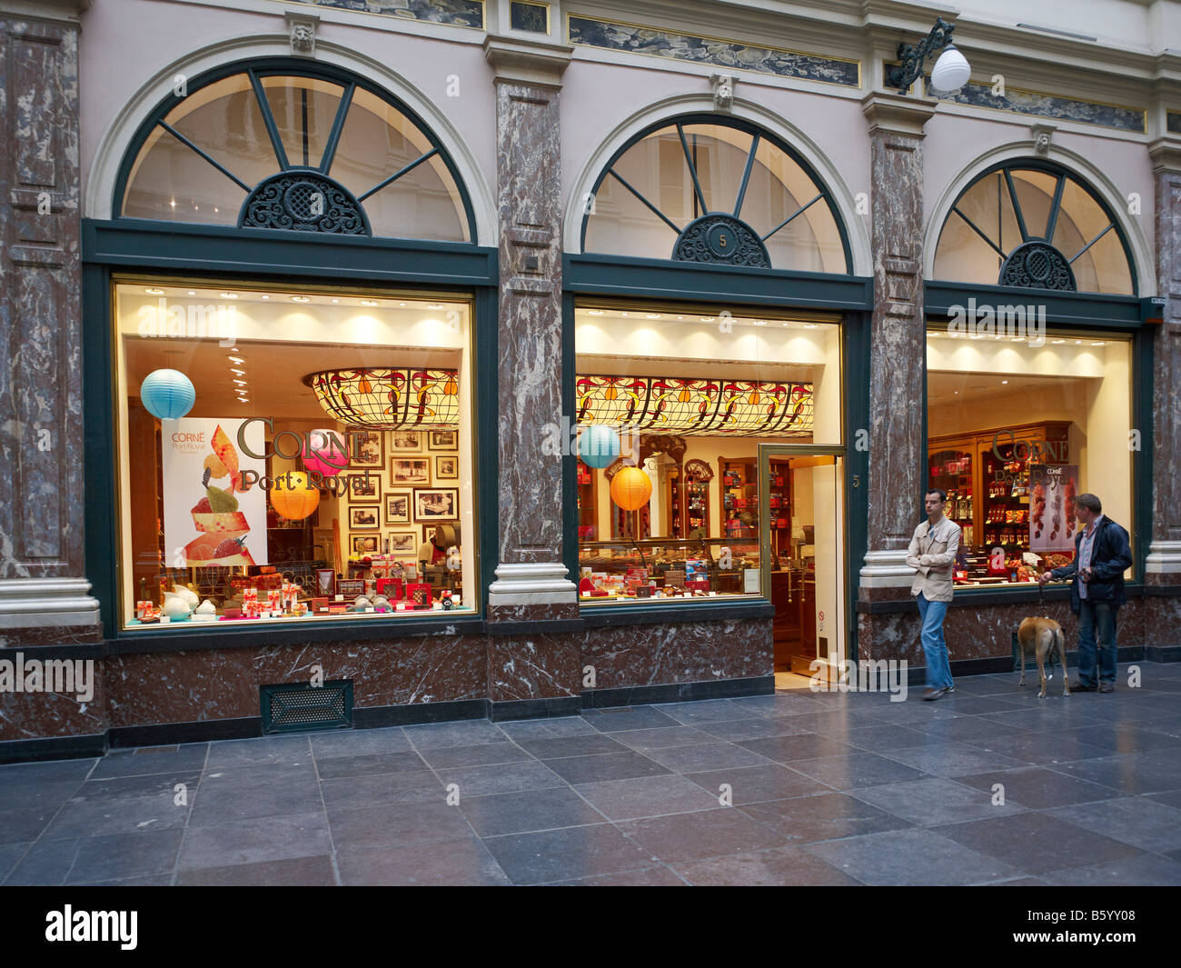 Confiserie Zuckerbrot Shop Galeries Royales Saint-Hubert Brüssel Brabant-Belgien Stockfoto