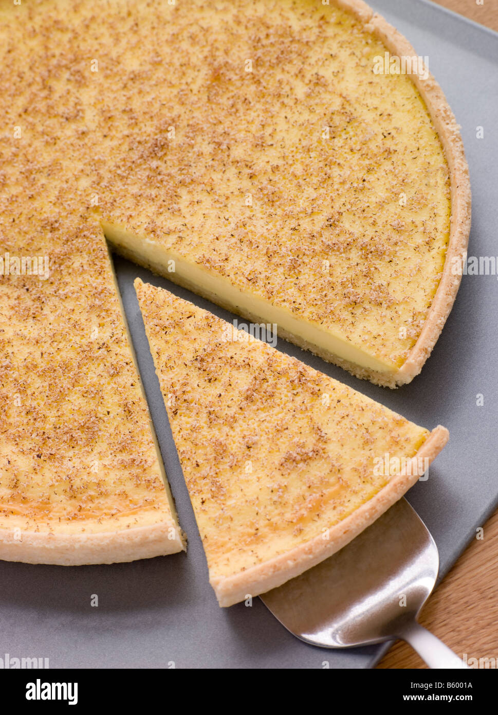 Ei Puddingtörtchen mit Muskatnuss Stockfoto