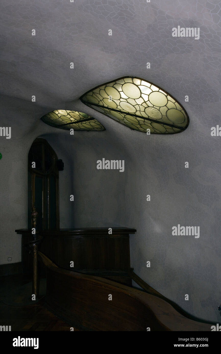 Einige von Antoni Gaudi bizarrer Entwürfe in La Pedrera und Casa Mila, Barcelona, Katalonien, Spanien Stockfoto