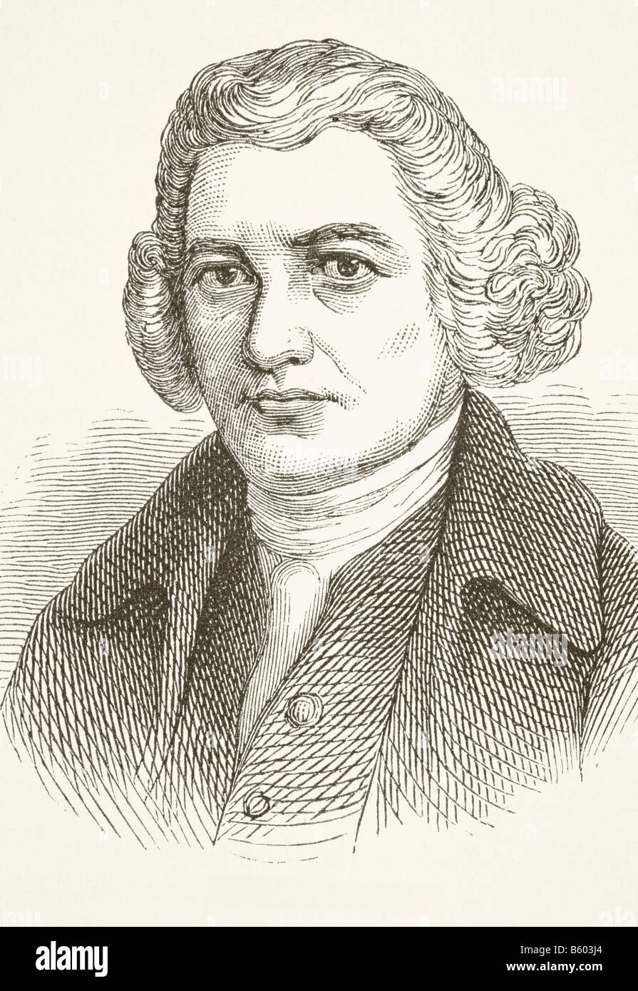 John Smeaton, 1724-1792.  Englischer Ingenieur und Gründer des hoch-und Tiefbau-Berufs in Großbritannien Stockfoto