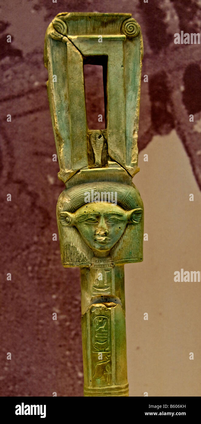 Sistrum Sistra ptolemäischen späten Psammetichos archäologische Nationalmuseum II Stockfoto