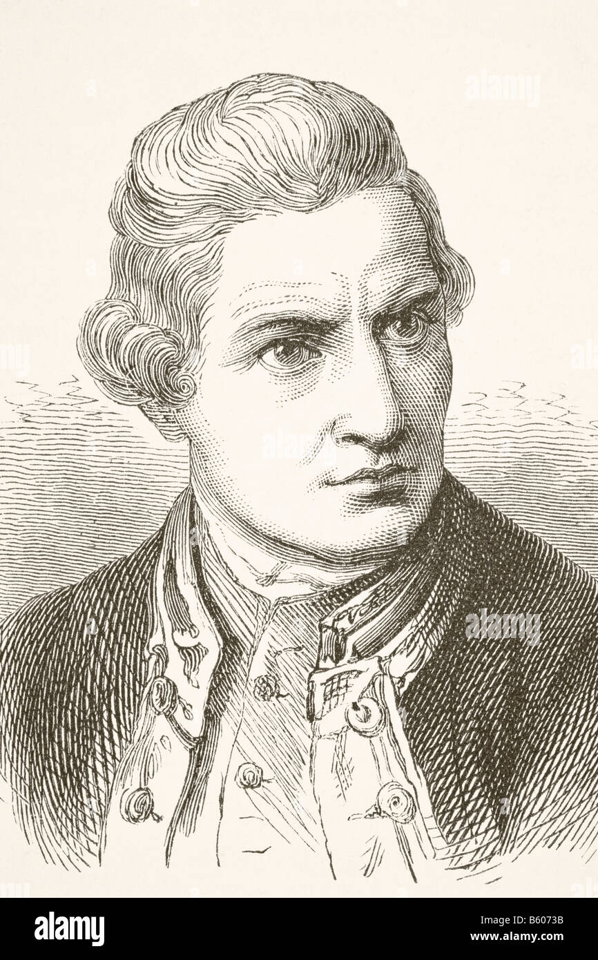 James Cook, 1728-1779.  Britische Marine-Kommandant, Navigator und Explorer. Stockfoto