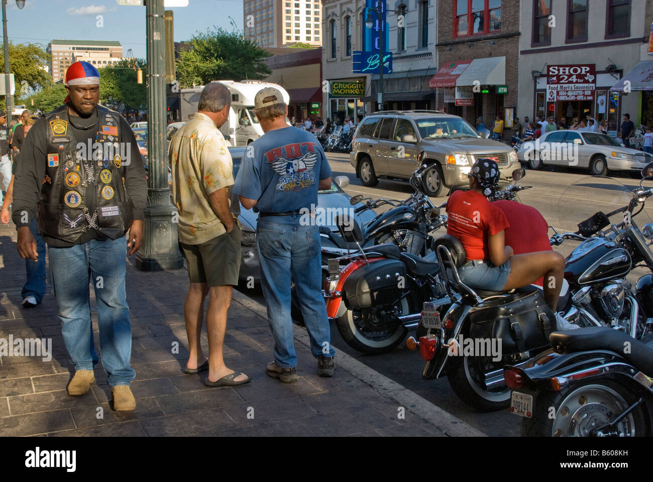 Republik Texas Biker Rally bei W 6th Street in Austin Texas USA Stockfoto