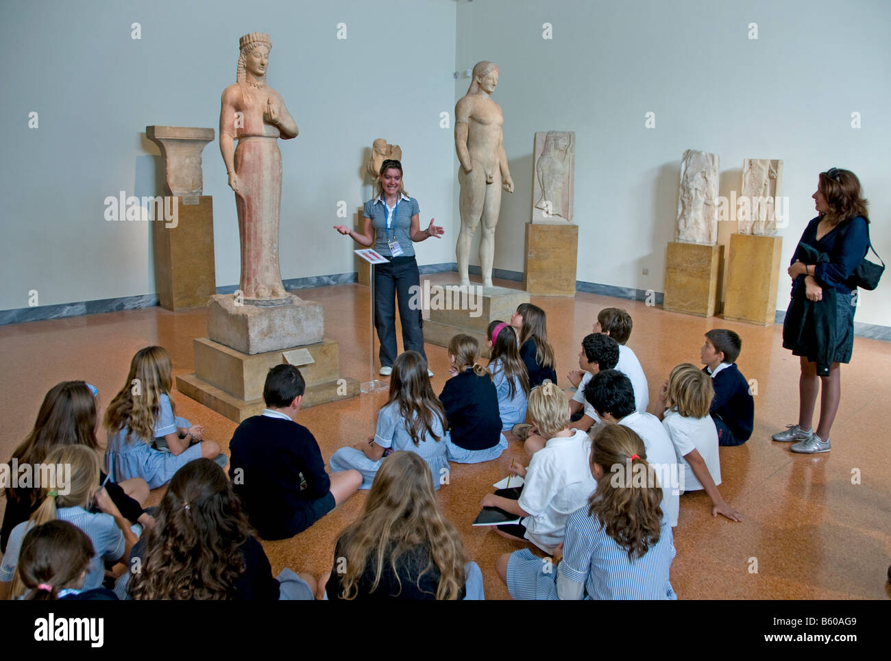 Schulklasse Bildung griechische Geschichte Jugend Zukunft Intelligenz griechischen Athen Stockfoto