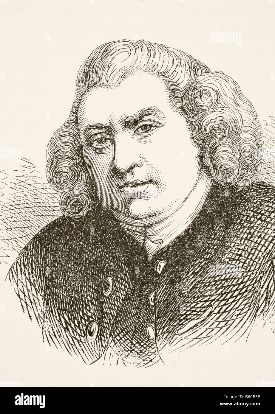 Samuel Johnson, 1709 bis 1784. Englischer Dichter, Kritiker, Essayist und Lexikographin. Stockfoto