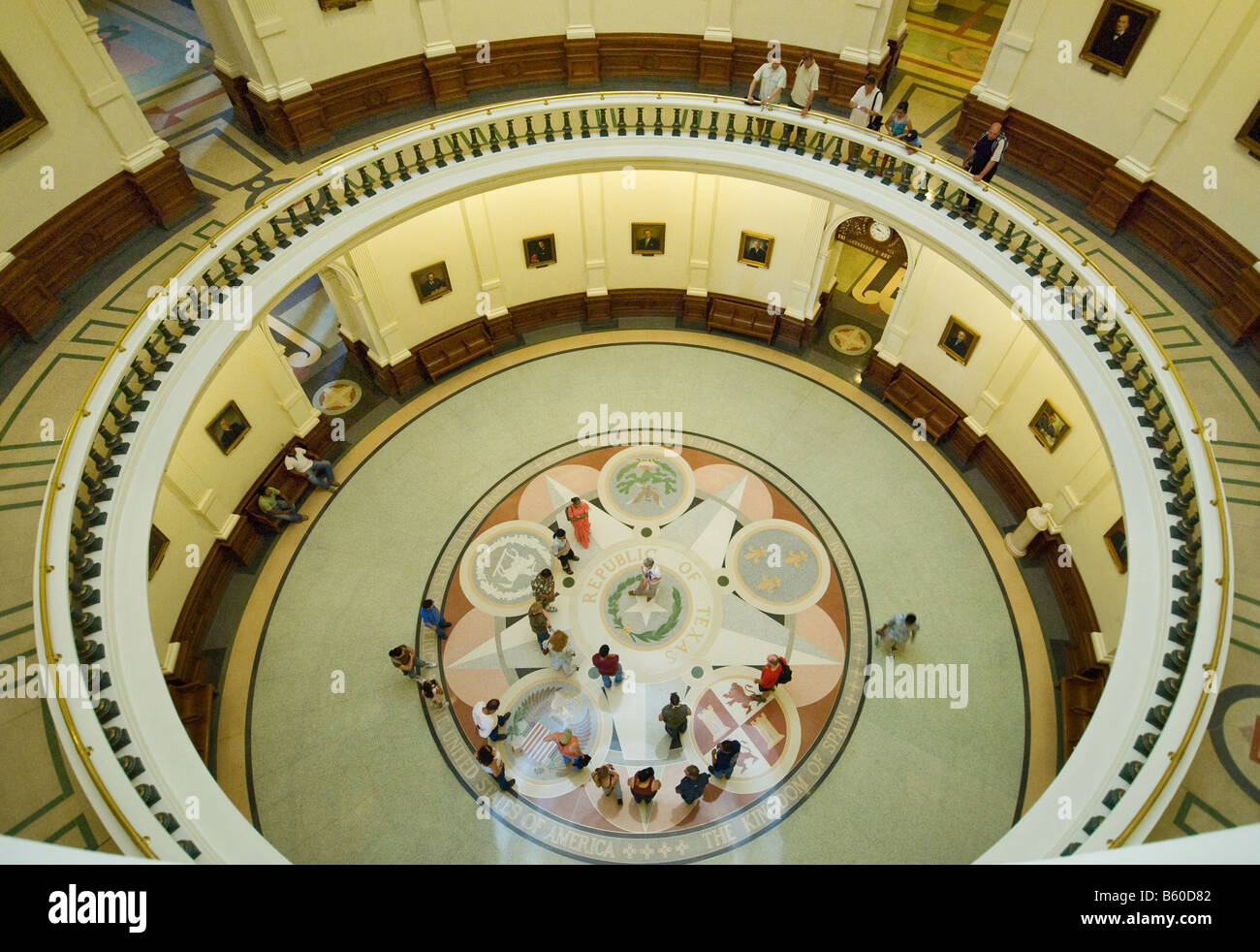 Boden an Texas Capitol Rotunde Austin Texas USA Stockfoto