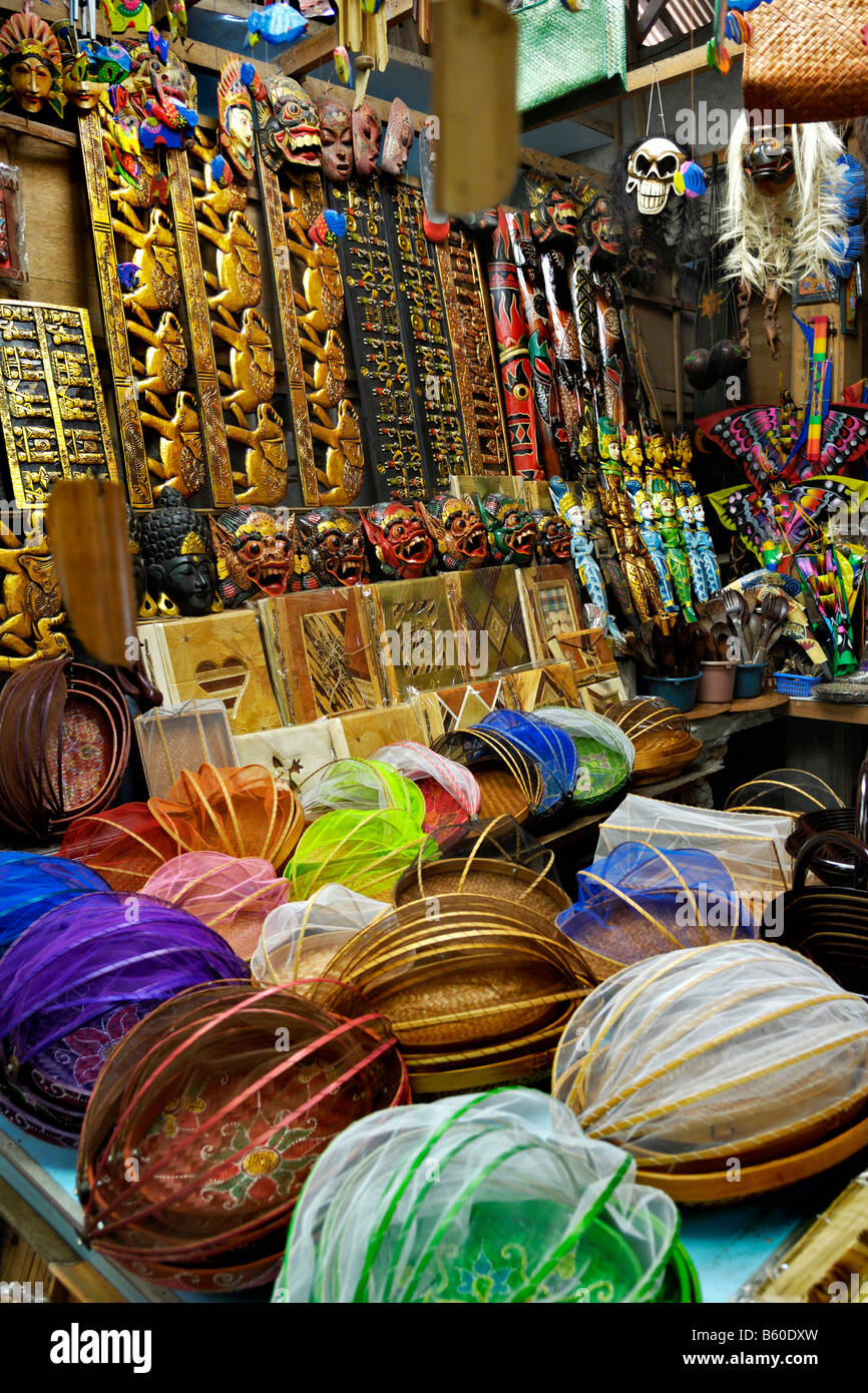 Souvenirs auf dem Markt in Bedugul, Bali, Indonesien Stockfoto