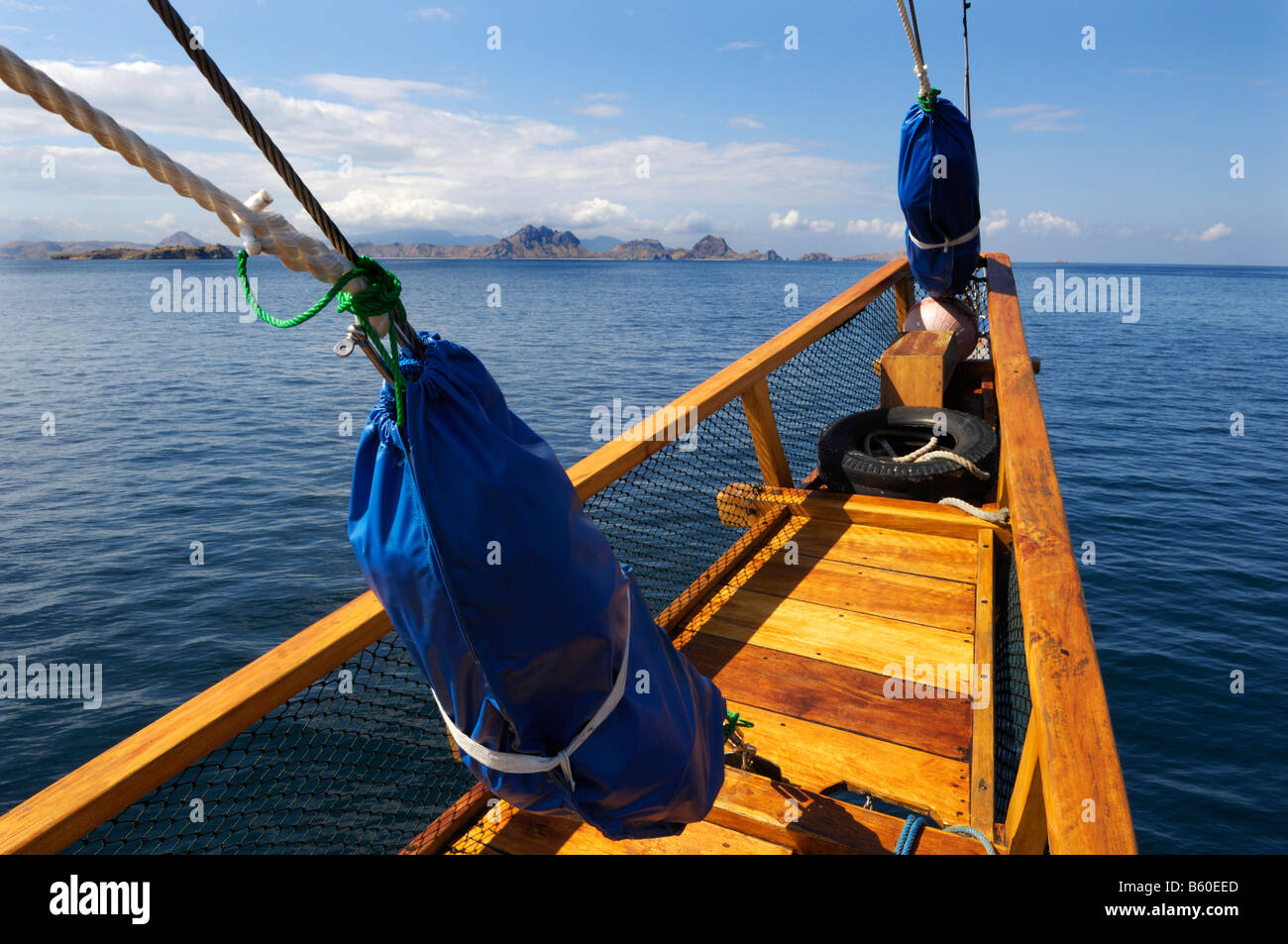 Bogen des MS-Felicia, Komodo National Park, World Heritage Site, Komodo, Indonesien, Asien Stockfoto