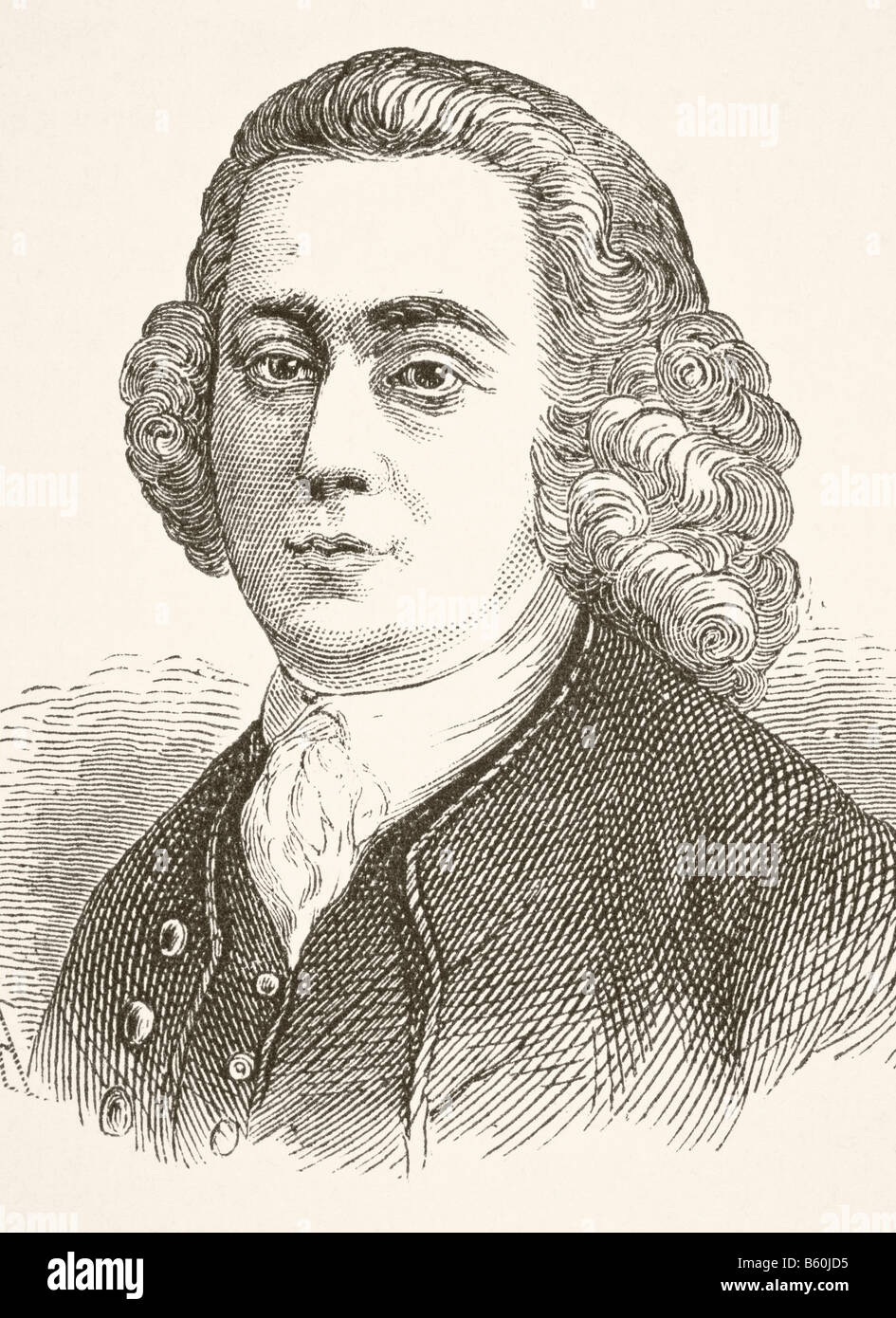 James Brindley, 1716-1772.  Englisch-Pionier Kanal-Generator. Stockfoto