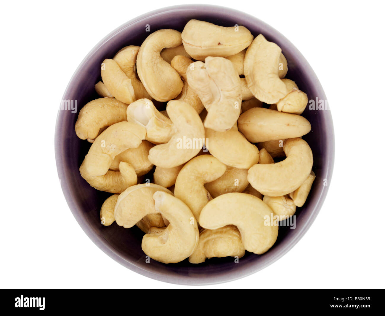 Schalen mit frischem gesunden Cashewnüsse mit Keine Personen Stockfoto