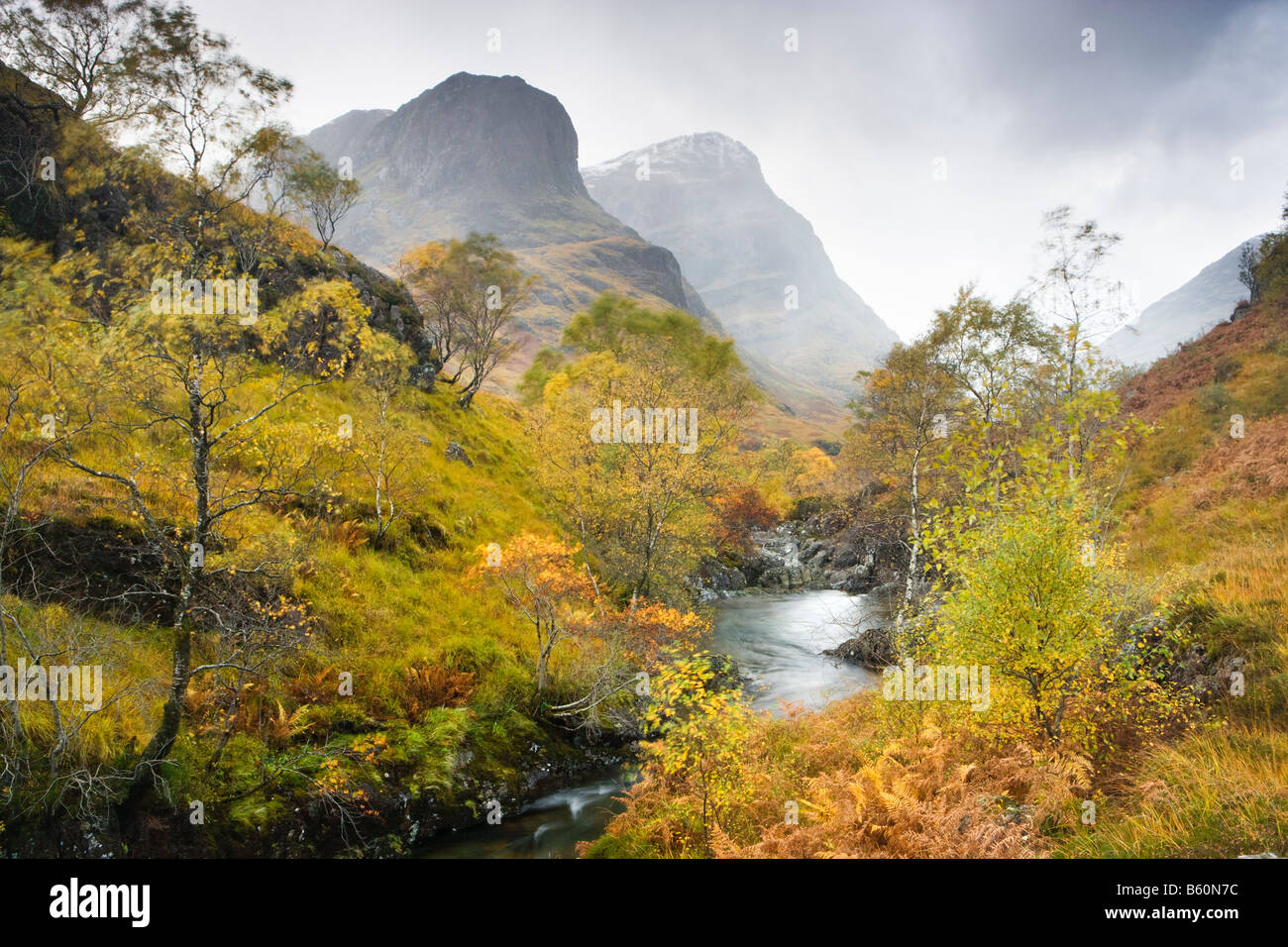 Glen Coe, Fluss Coe, Highland, Schottland, UK Stockfoto