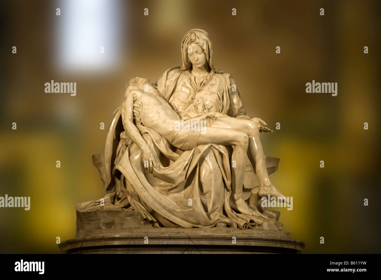 Michelangelo - Pieta in St. Peters Basilika in Rom Stockfoto