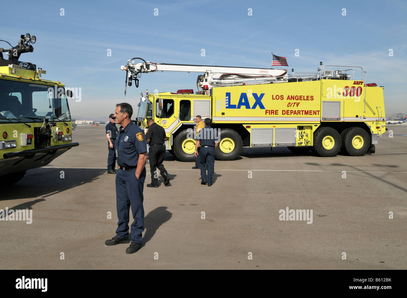 Offiziere von der Feuerwehr der Stadt Los Angeles Stockfoto