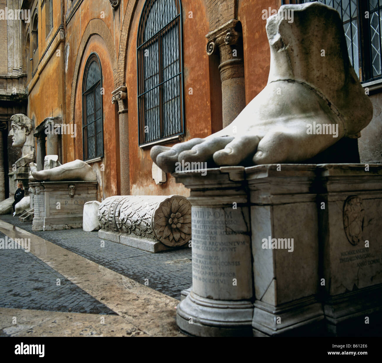 Neros Fuß aus seinem kolossalen Statue National Museum Rom Italien Europa Stockfoto