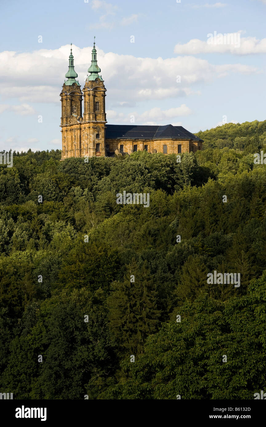 Barocke Wallfahrtskirche Vierzehnheiligen Basilika, Franken, Oberbayern Stockfoto