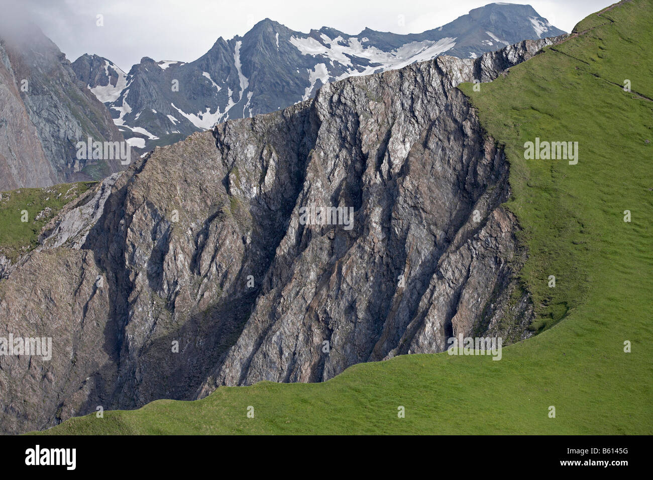 Luftbild-Felsen und Erosion am Figerhorn Berg, Schober Berge, Hohe ...