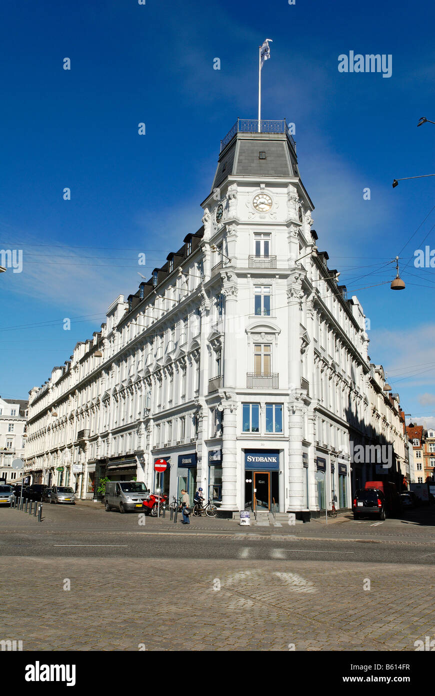 Historische Bank am Kongens Nytorv oder des Königs New Square, Kopenhagen, Dänemark, Skandinavien, Europa Stockfoto