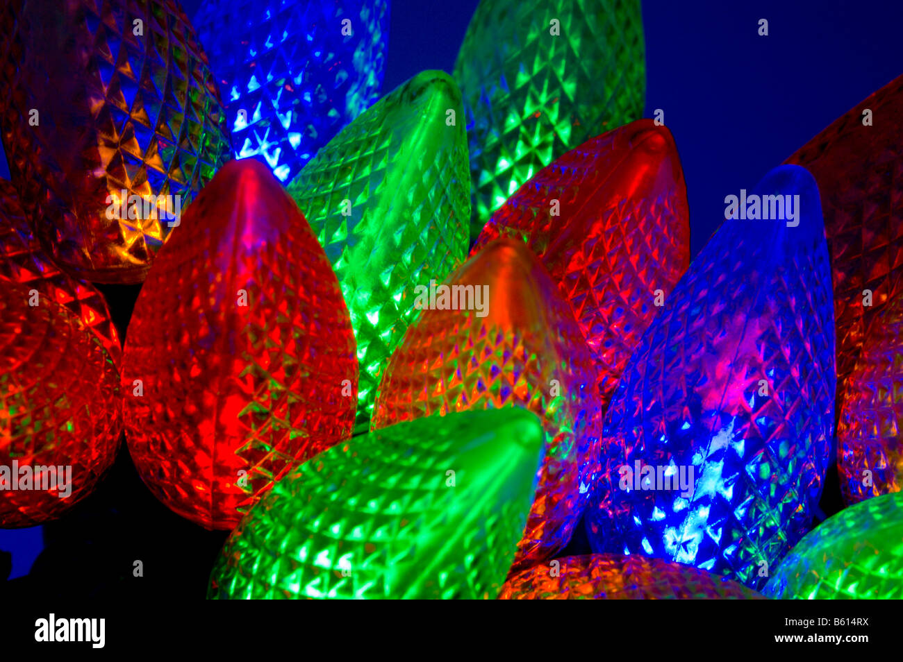 LED Weihnachtsbeleuchtung Stockfoto