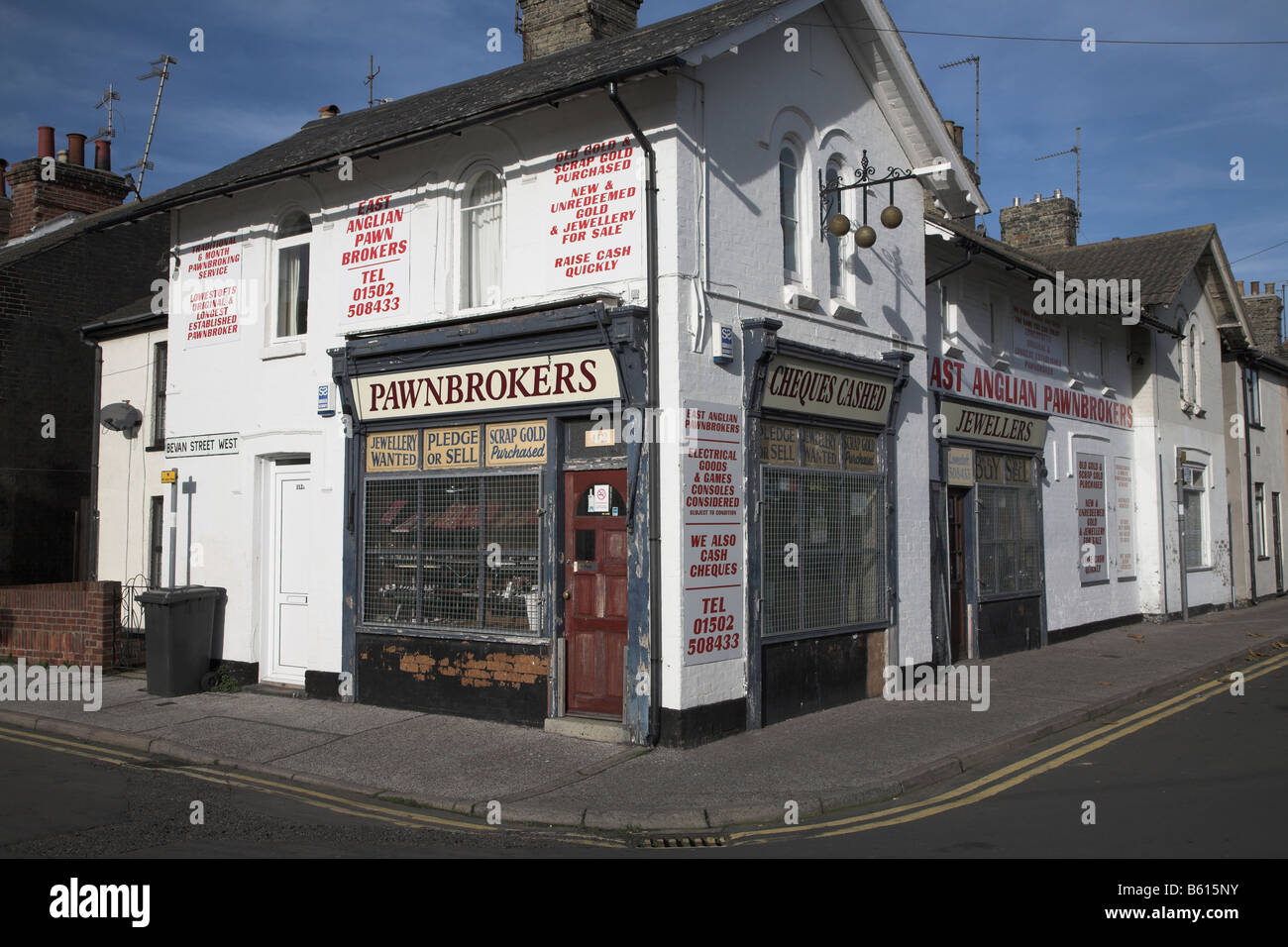 Pfandleiher Shop Lowestoft Suffolk England Stockfoto