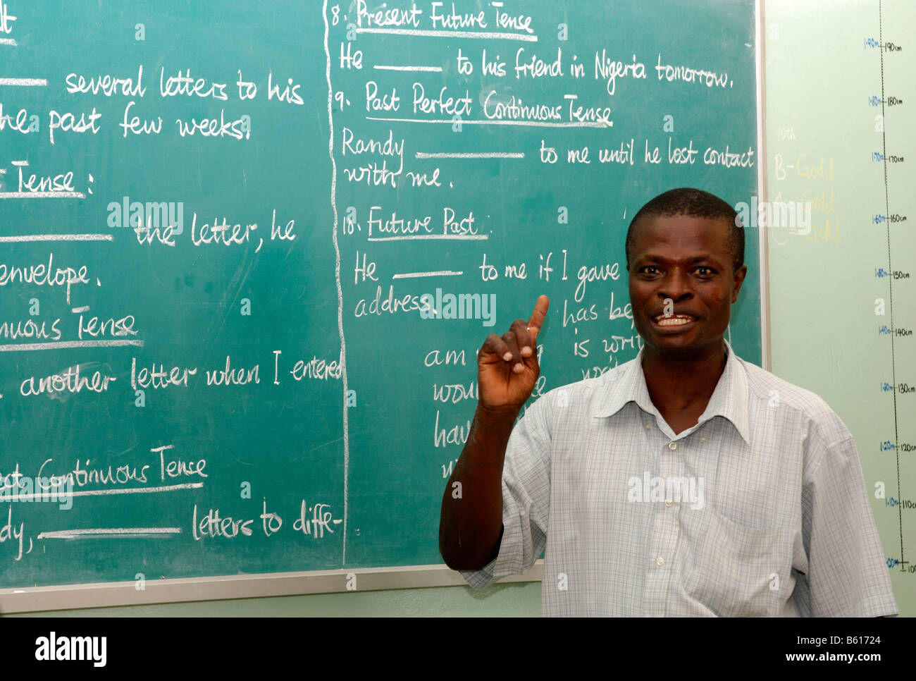 Englisch-Lehrer der De Jugendliche internationale Schule, Accra, Deutschland Stockfoto