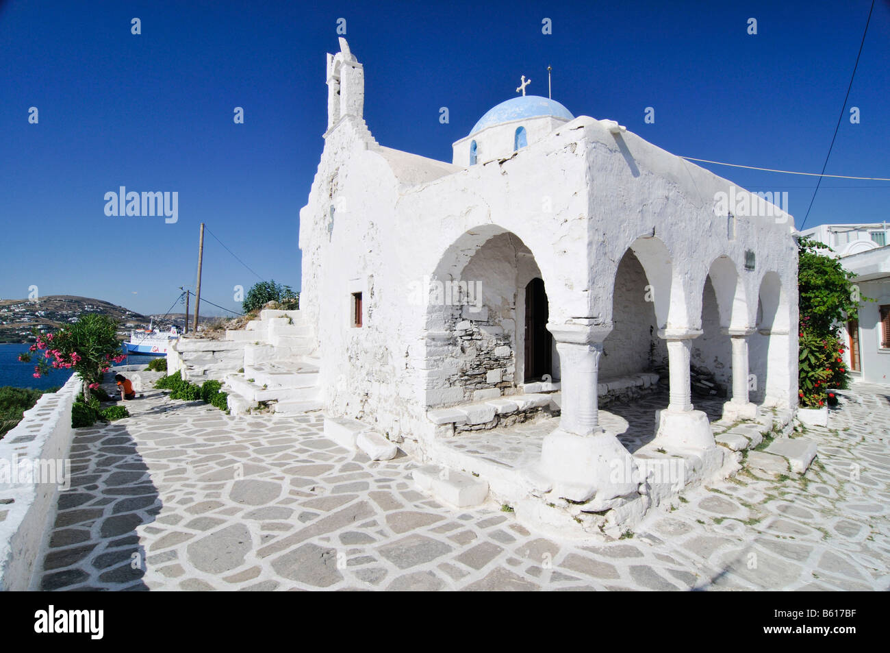 Kirche auf Naxos, Kykladen, Griechenland, Europa Stockfoto