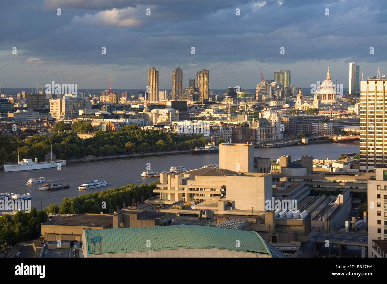 Blick vom London Eye der Stadt London England Stockfoto