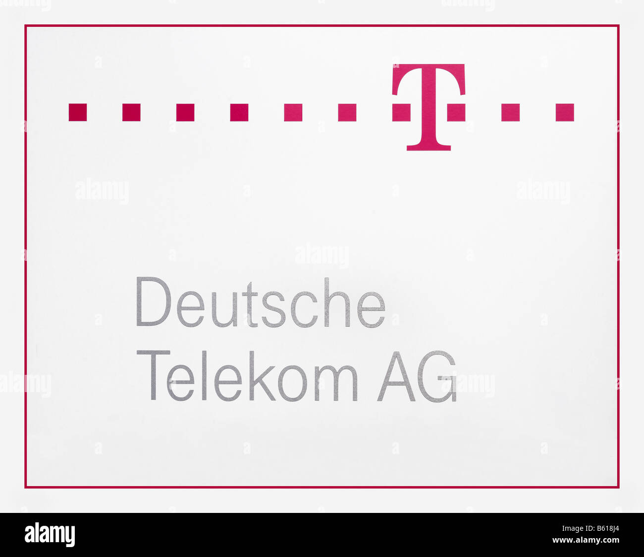Logo der Deutschen Telekom AG mit Logo Stockfoto
