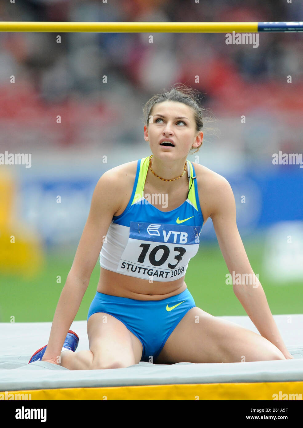 Anna CHICHEROVA, RUS, Hochsprung, bei der IAAF 2008 World Athletics Final für die Leichtathletik in der Mercedes-Benz-Arena Stockfoto