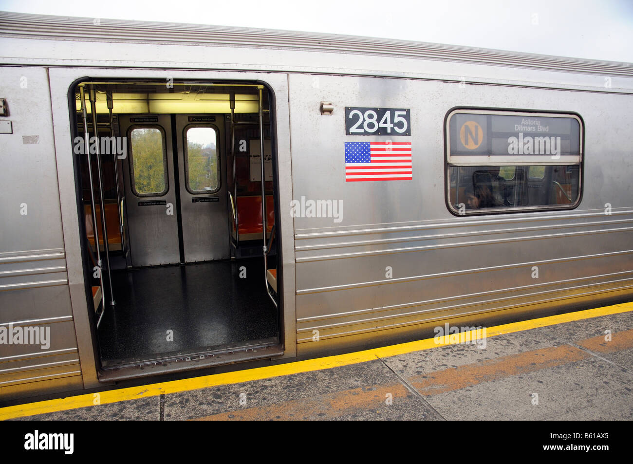 Außenseite des New Yorker u-Bahn Amerika USA Stockfoto