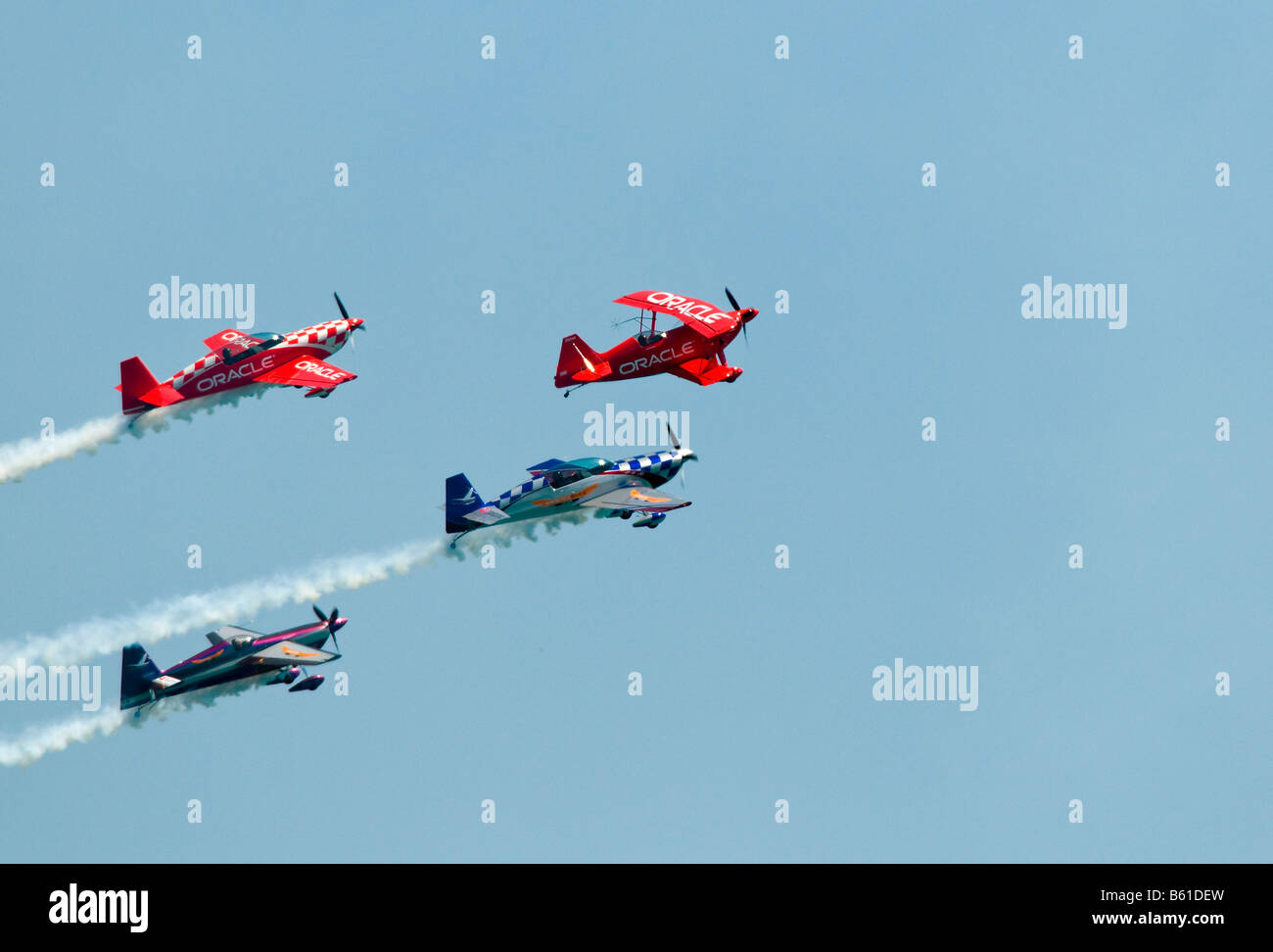 Stunt-Flugzeug-Bildung Stockfoto