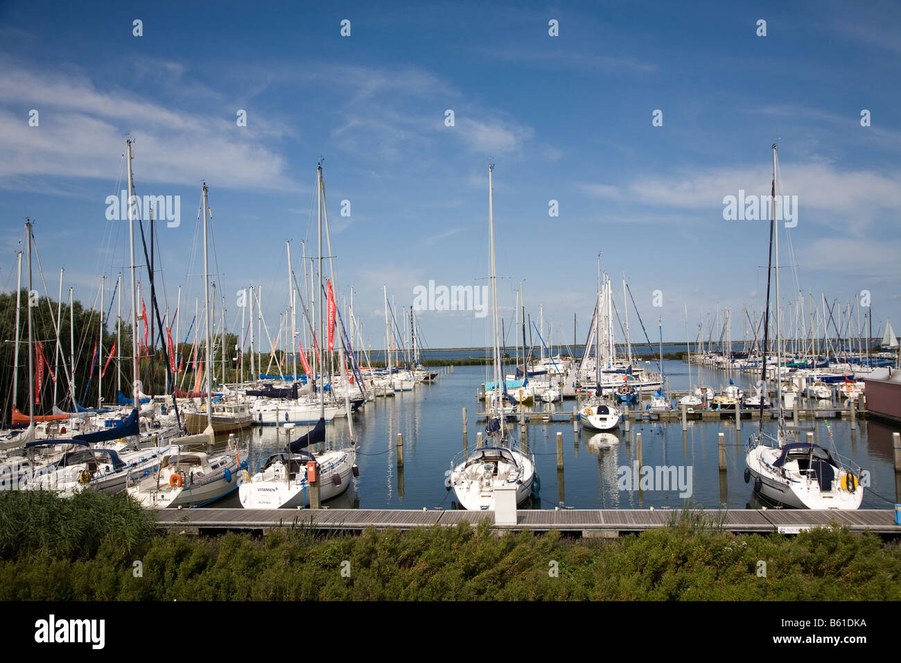 Marina in Lelystad Niederlande Stockfoto