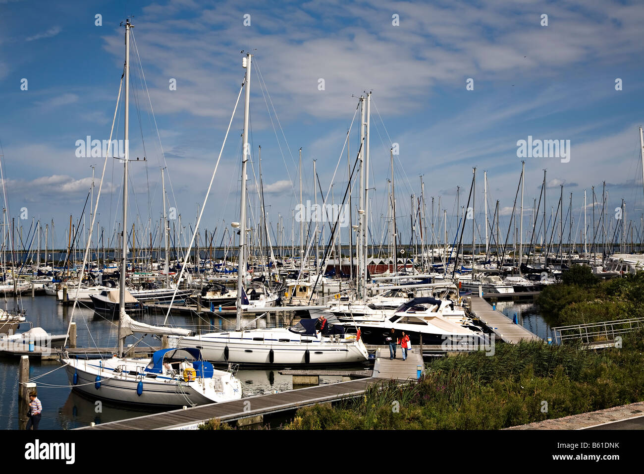 Marina in Lelystad Niederlande Stockfoto