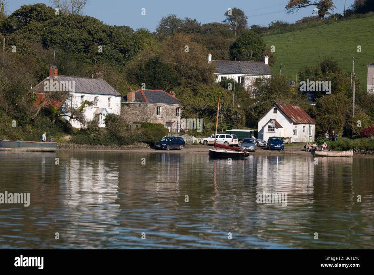 Coombe aus dem Fluss Fal cornwall Stockfoto