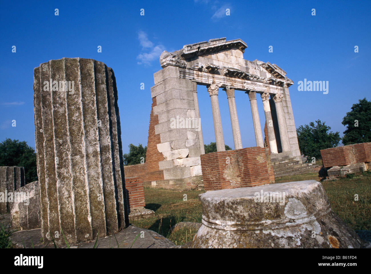 Römische/griechische Ruinen und Antiquitäten in Apollonia, Albanien 1994 Stockfoto