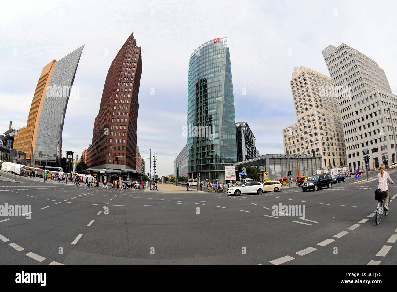 Mehrstöckige Gebäude auf der Potsdamer Platz, Berlin Stockfoto