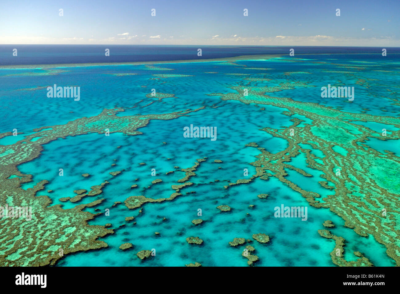 Riffe und Atolle des Great Barrier Reef, Australien Stockfoto