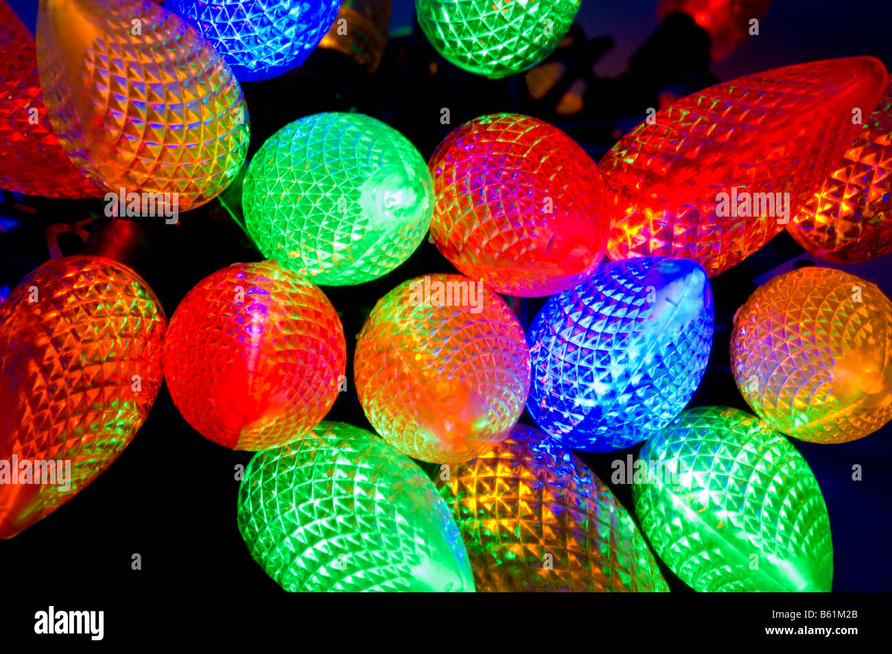 LED Weihnachtsbeleuchtung Stockfoto