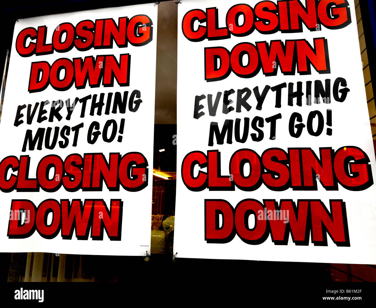 Laden Sie alles schließen muss gehen Stockfoto