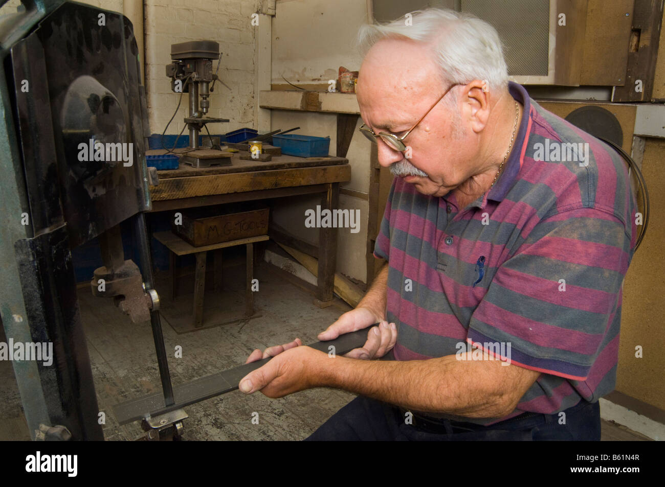 Reg-Cooper Hersteller der traditionellen Jagd Messer Sheffield UK Stockfoto