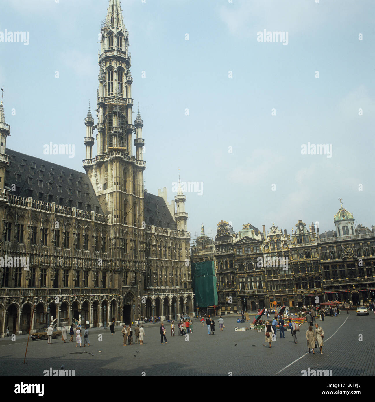 Brüssel, Belgien, unser Platz ist die wichtigste touristische Attraktion der City.In1402 den Bau des Rathauses finished1455 Stockfoto