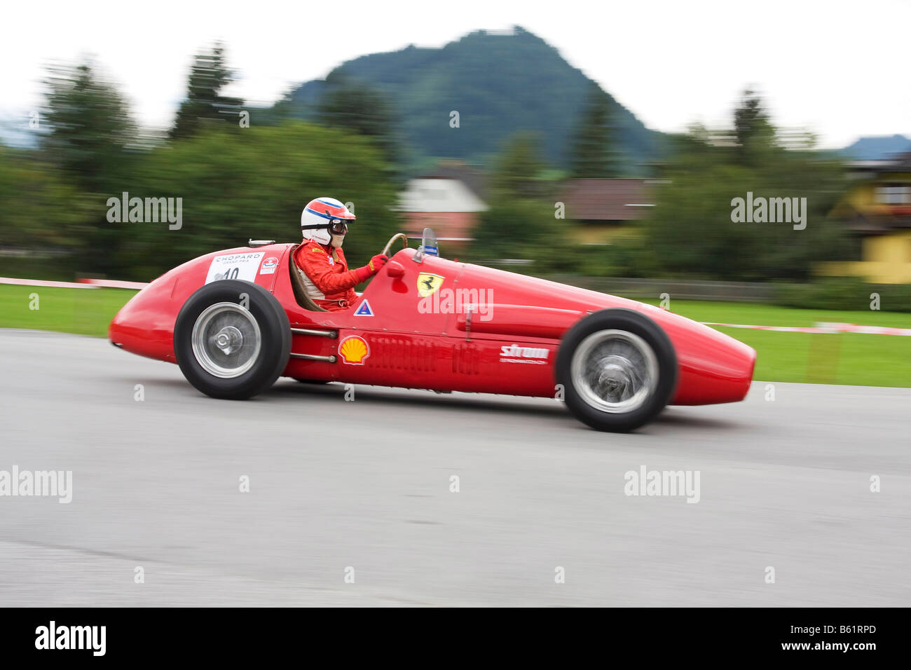 Ferrari 500 F2, Formel 2, Baujahr 1953, zuvor getrieben von Alberto Ascari, Ennstal Classic 2008, Steiermark, Österreich, Europa Stockfoto
