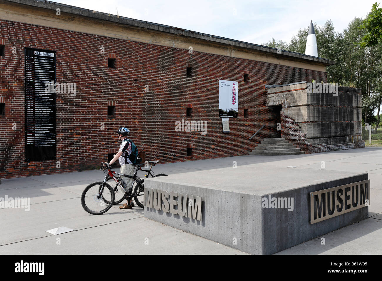 Eintritt in das Museum, Peenemünde historisch-technische-Informationszentrum, Insel Usedom, Mecklenburg-Vorpommern, Ostsee, Stockfoto