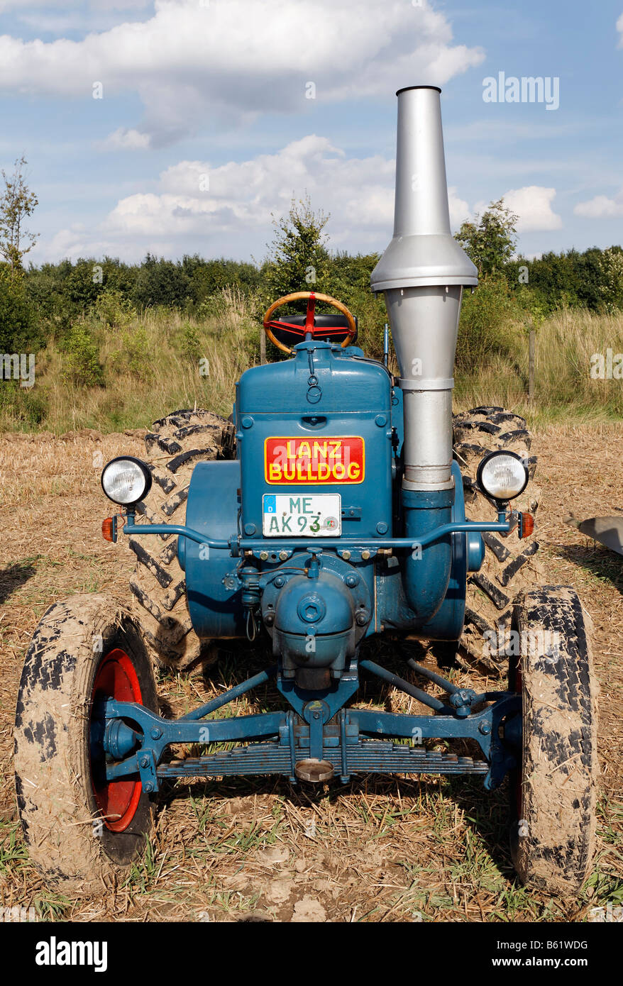 Oldtimer-Traktor, Lanz Bulldog, Angermunder Treckerfreunde, Düsseldorf, Nordrhein-Westfalen, Deutschland, Europa Stockfoto