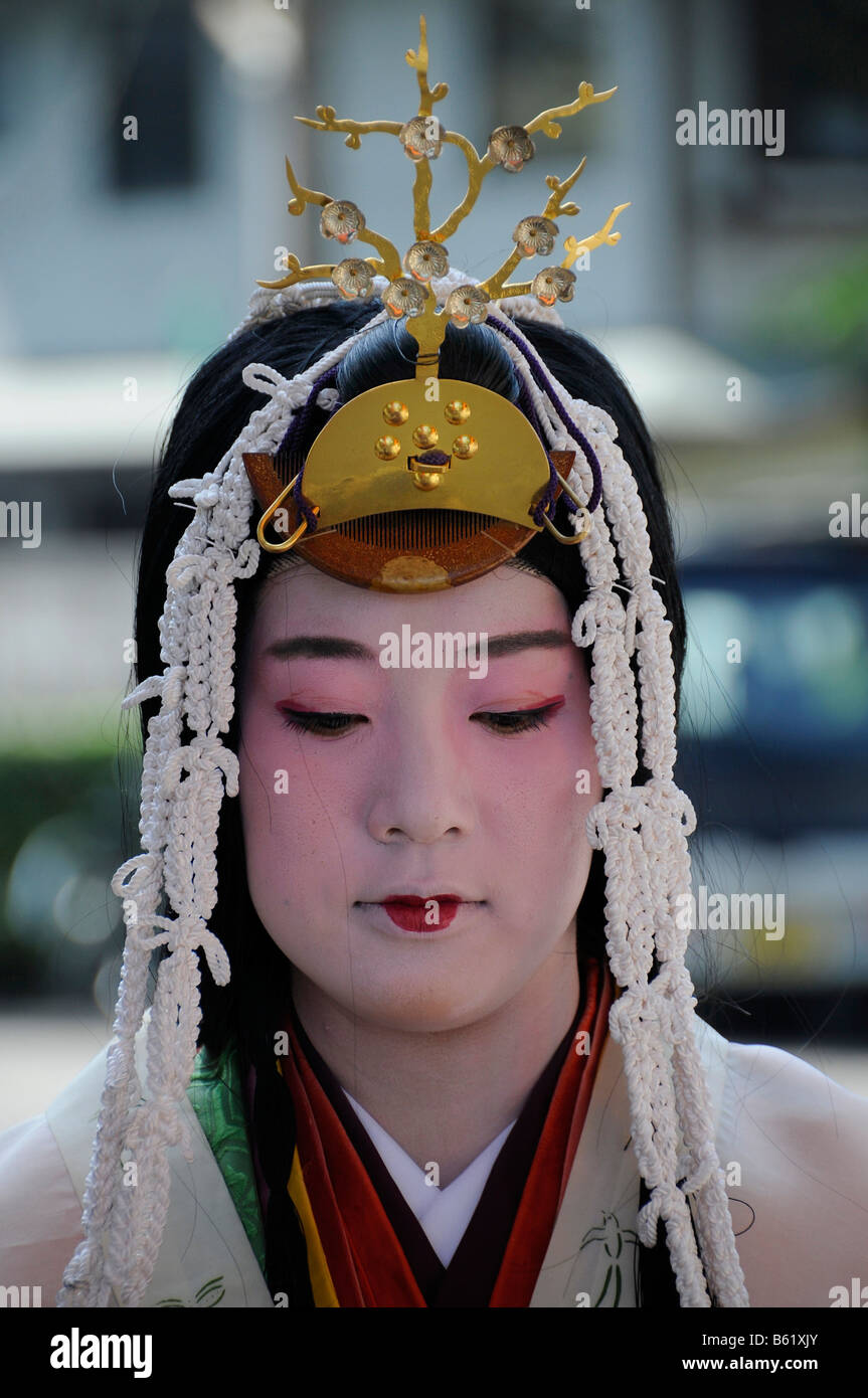 Saio dai, main Charakter des Aoi Festival, tragen die Tracht der Heian-Zeit, Kyoto, Japan, Asien Stockfoto