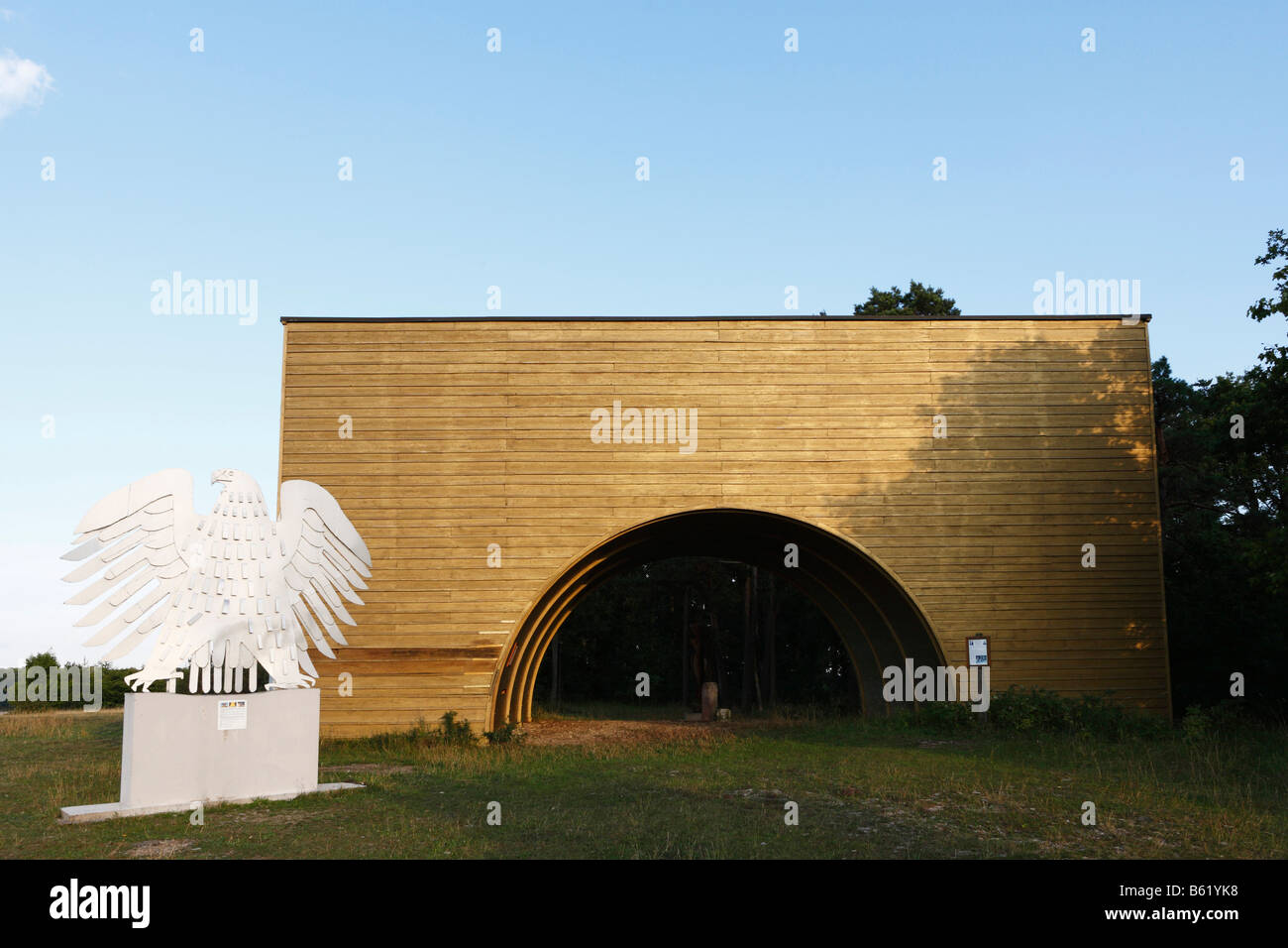 Goldene Brücke der Wiedervereinigung von Jimmy H. Fell, deutsche Wiedervereinigung Sculpture Park, an der Grenze von Thüringen bis Bayern n Stockfoto